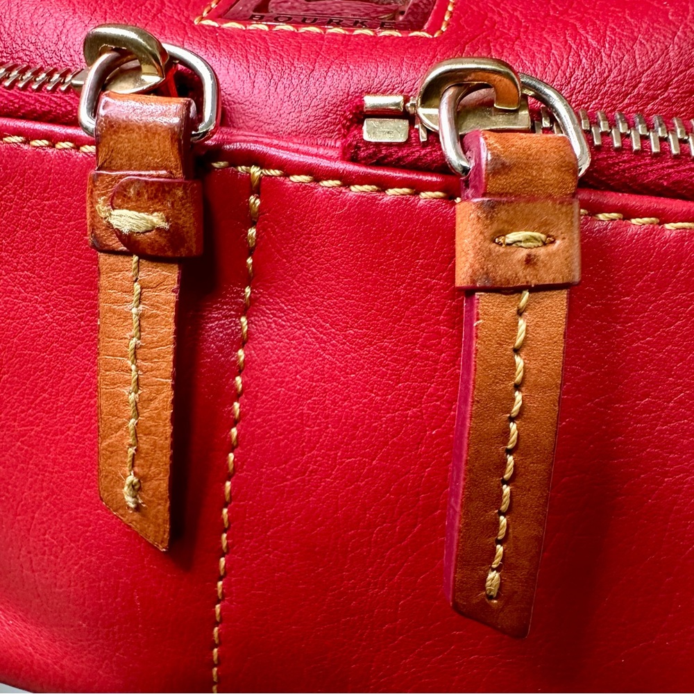 Dooney & Bourke Medium Shoulder Bag Mulberry Red Leather - Picture 7 of 17